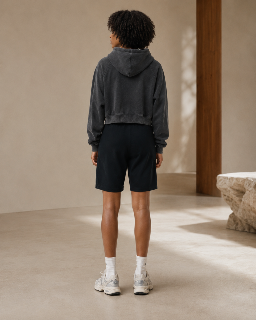 Signature Vintage Cropped Hoodie