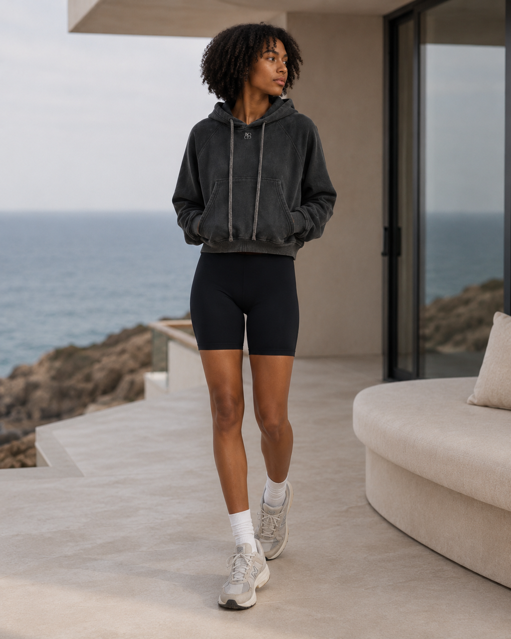 Signature Vintage Cropped Hoodie