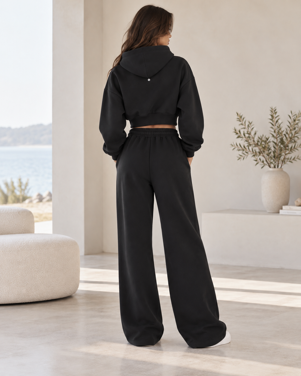 Studio Ease Cropped Hoodie