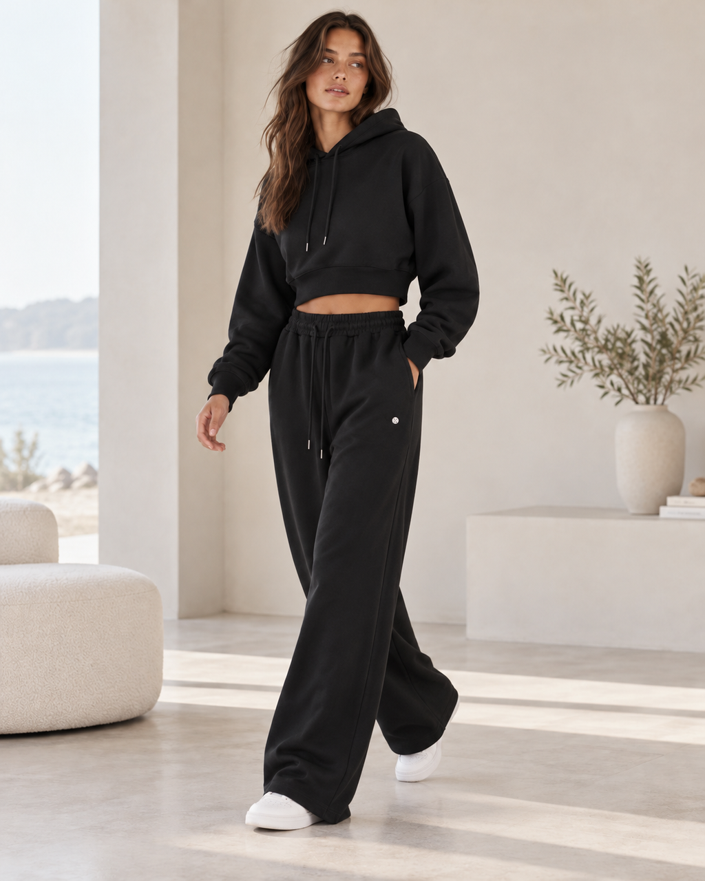 Studio Ease Cropped Hoodie