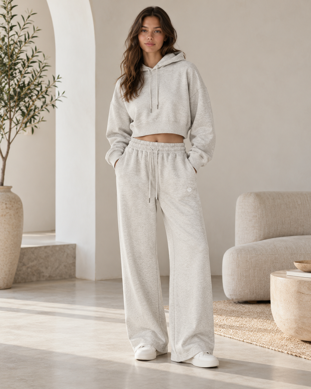Studio Ease Cropped Hoodie