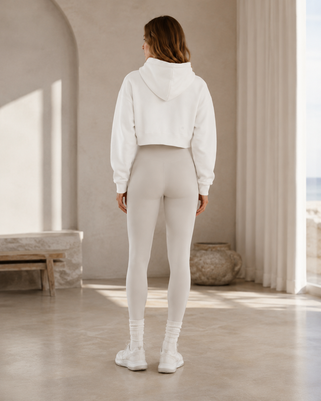 Studio Cropped Hoodie- Essential Tone
