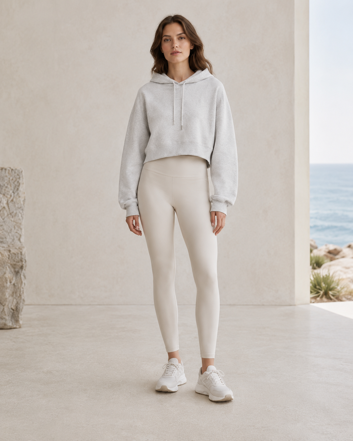 Studio Cropped Hoodie- Essential Tone
