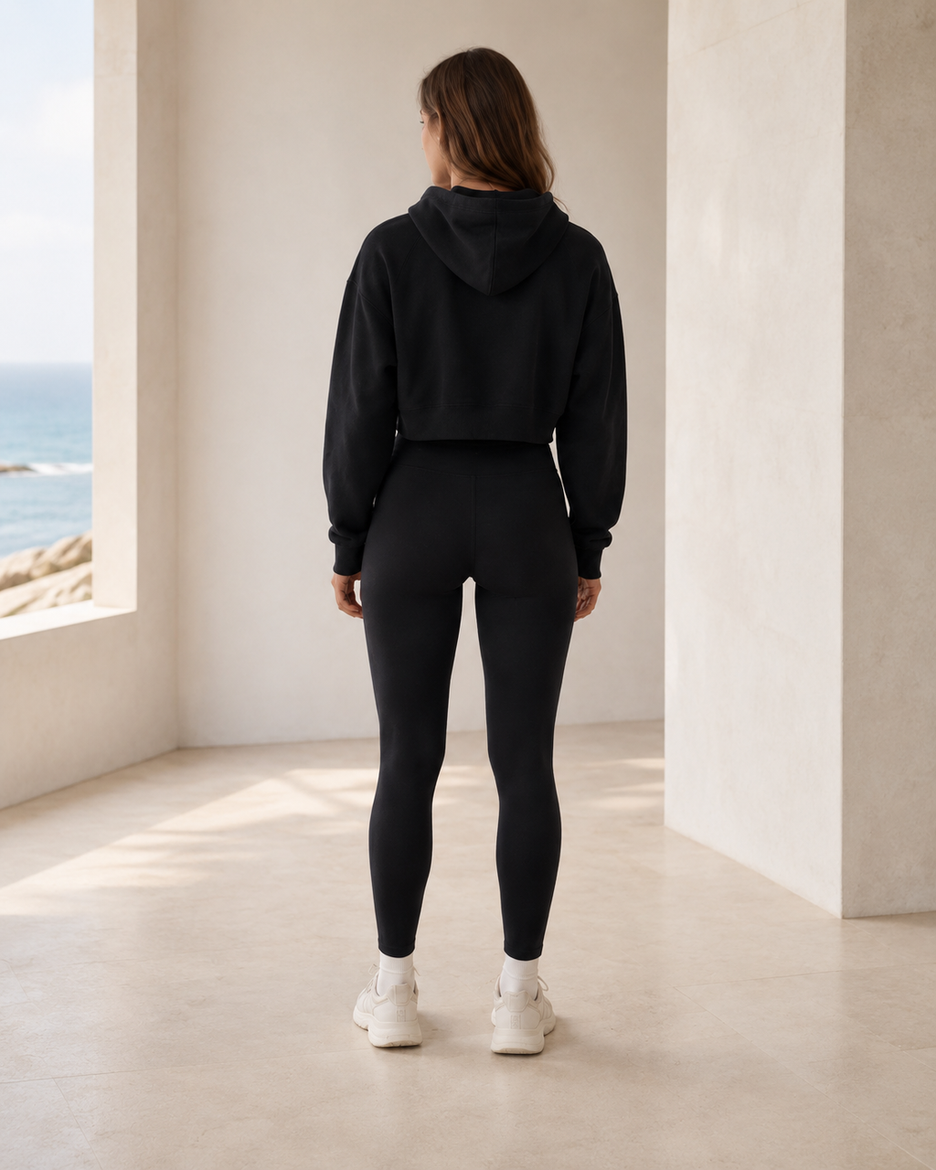 Studio Cropped Hoodie- Essential Tone