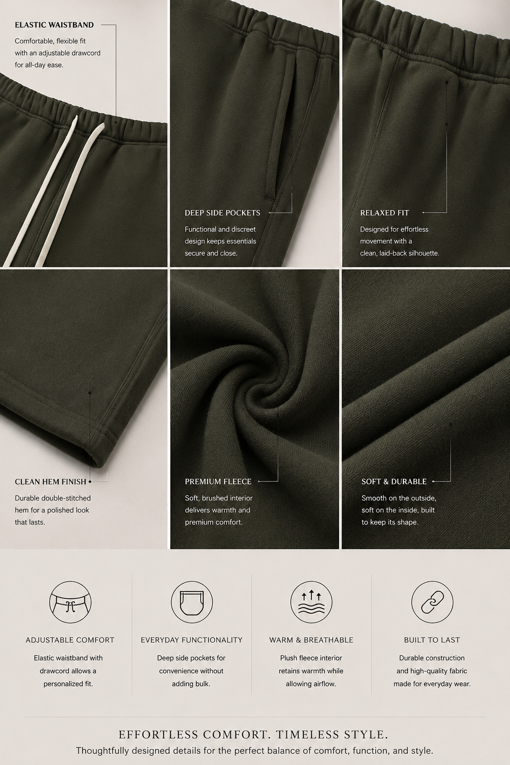 Core Straight Leg Sweatpants